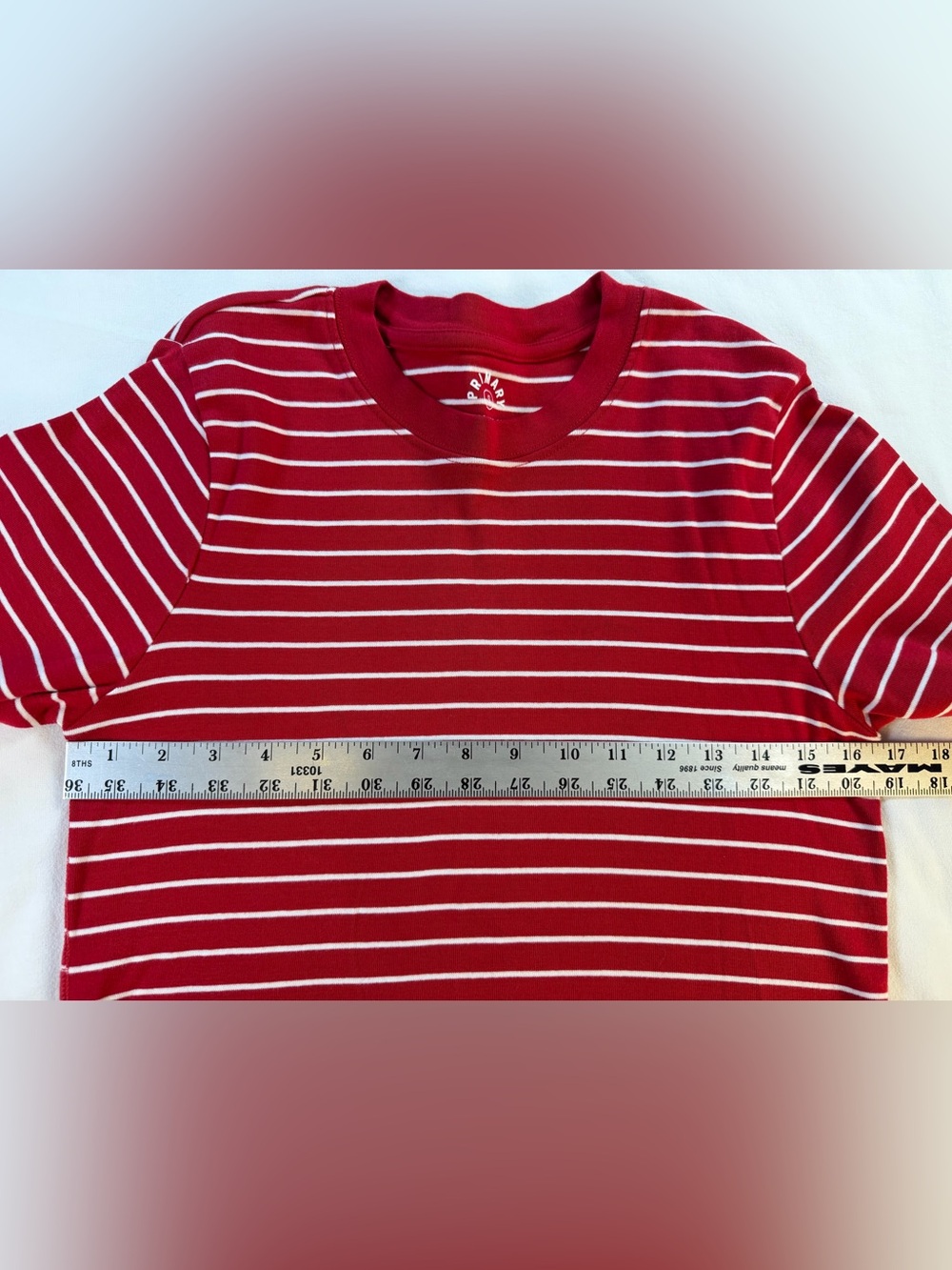 Primary Organic Cotton Crewneck Longsleeve Striped Pajama Top - Picture 8 of 8
